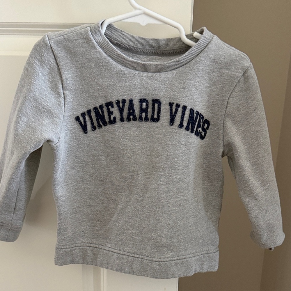 Vineyard Vines Gray and Navy Kids Sweatshirt